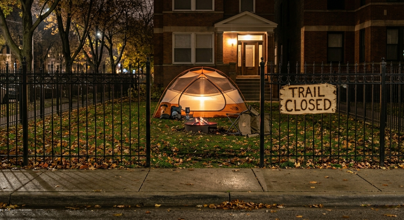 Front yard crime scene