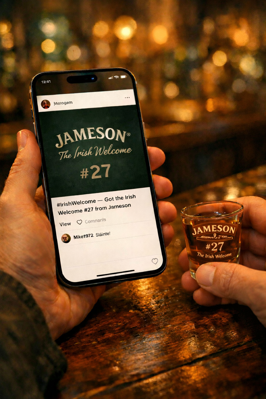 Jameson numbered shot glass social campaign