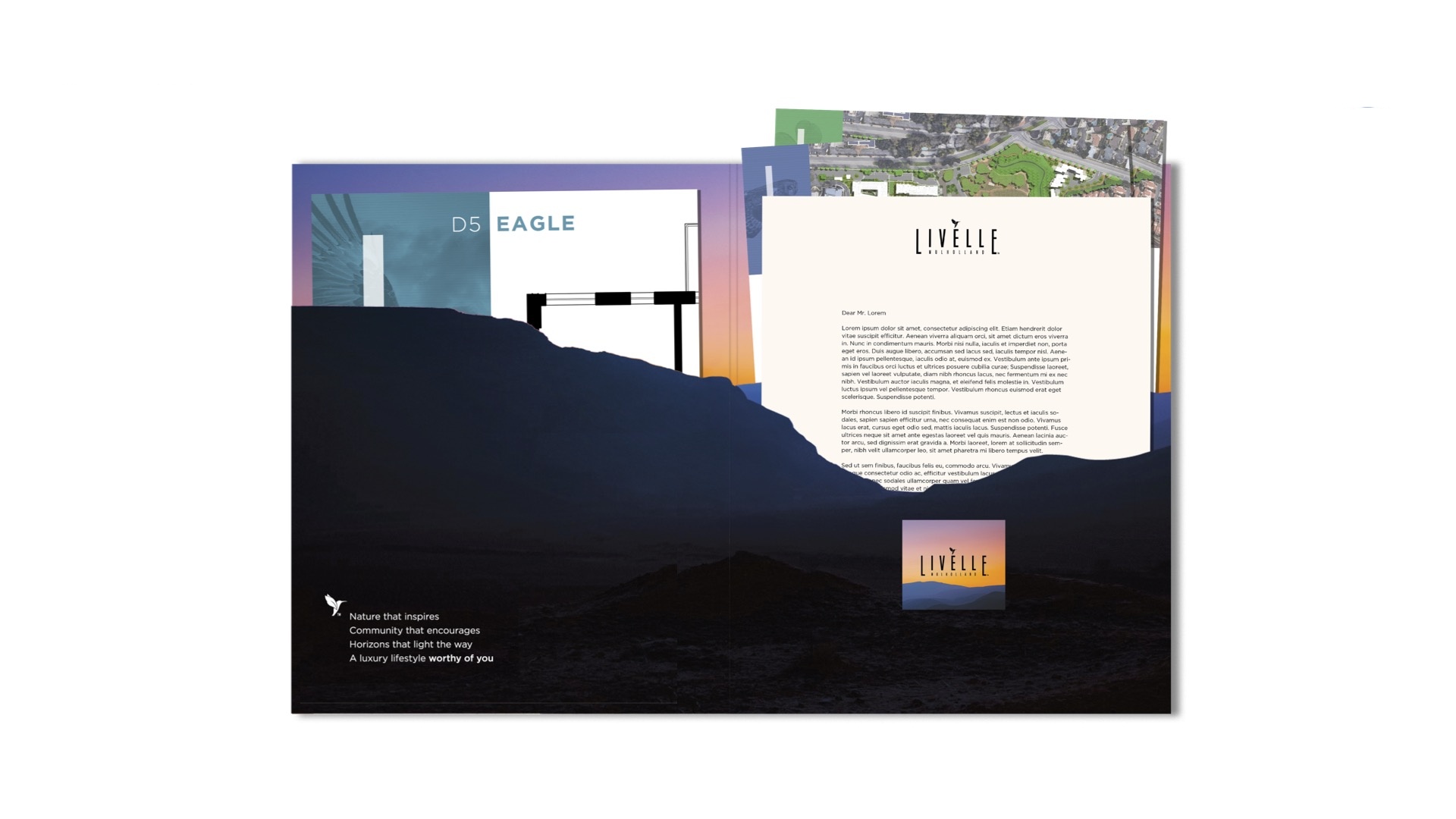 Livelle folder — interior