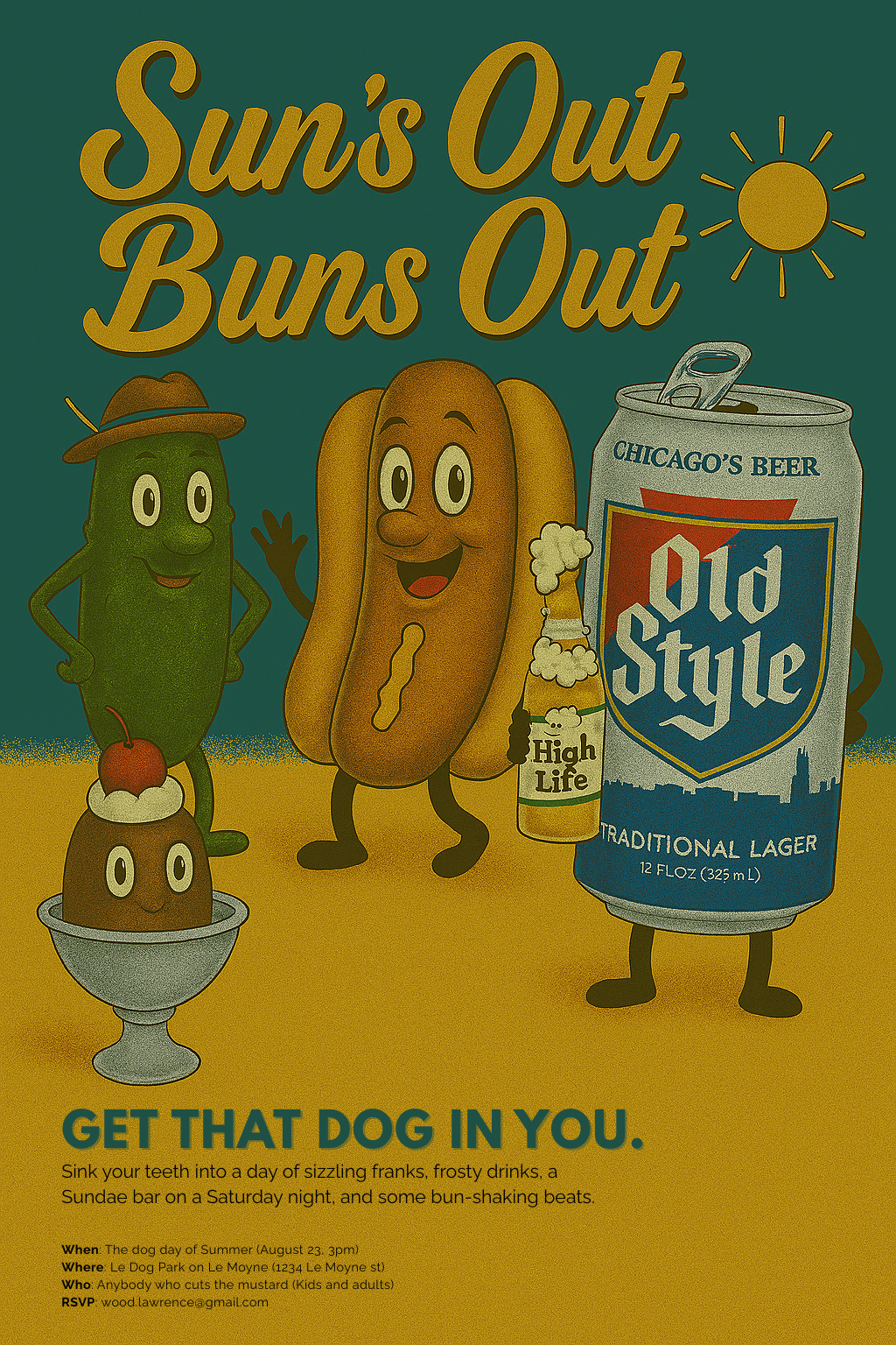 Sun's Out Buns Out invitation