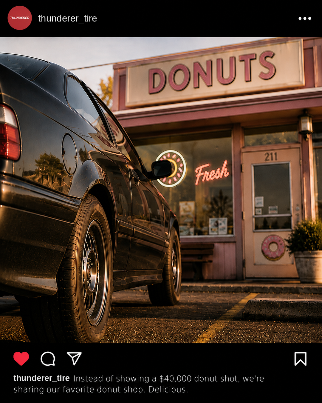 Thunderer donut shot parody — Category Satire