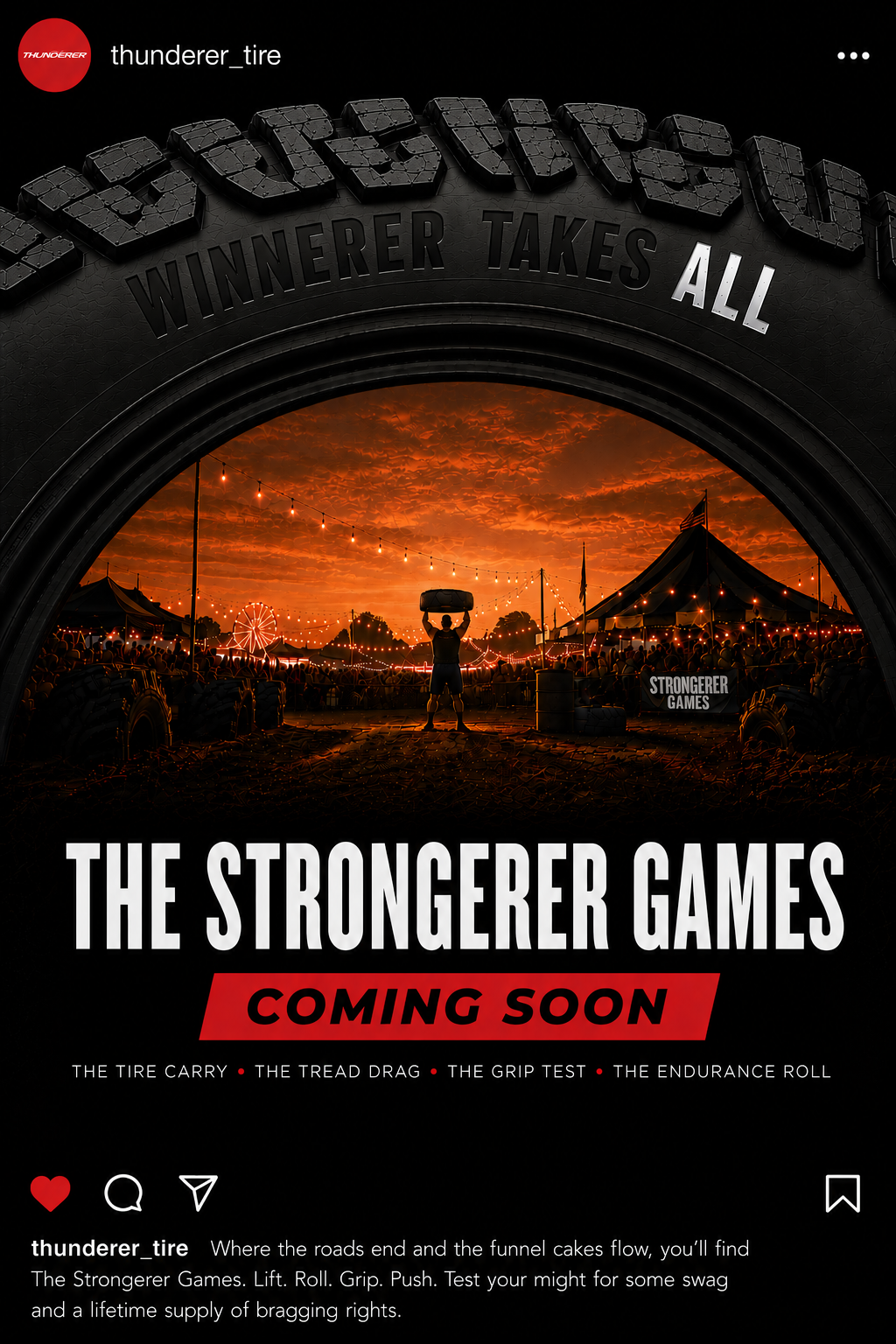 The Strongerer Games Instagram post