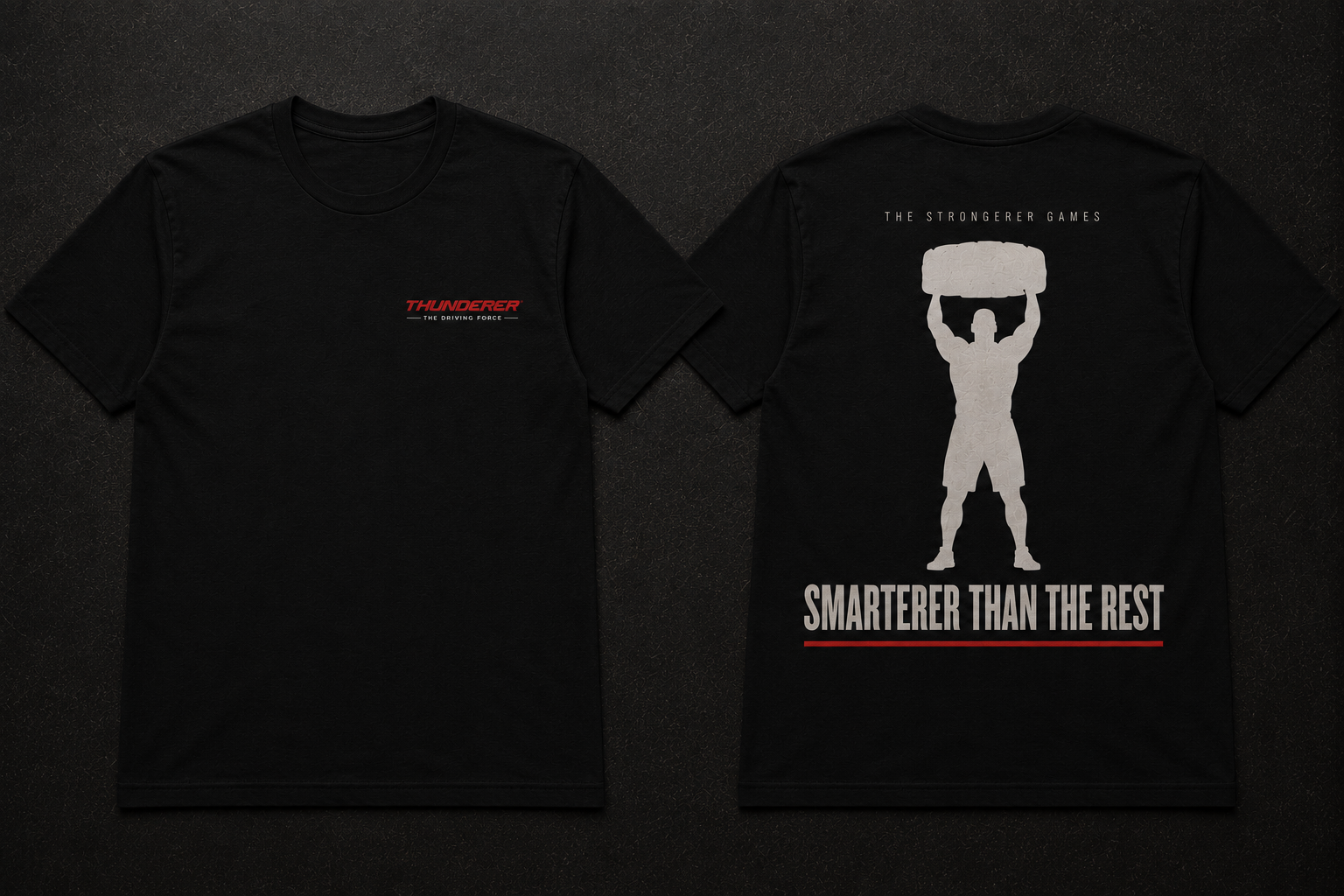 Strongerer Games t-shirt — Smarterer Than The Rest