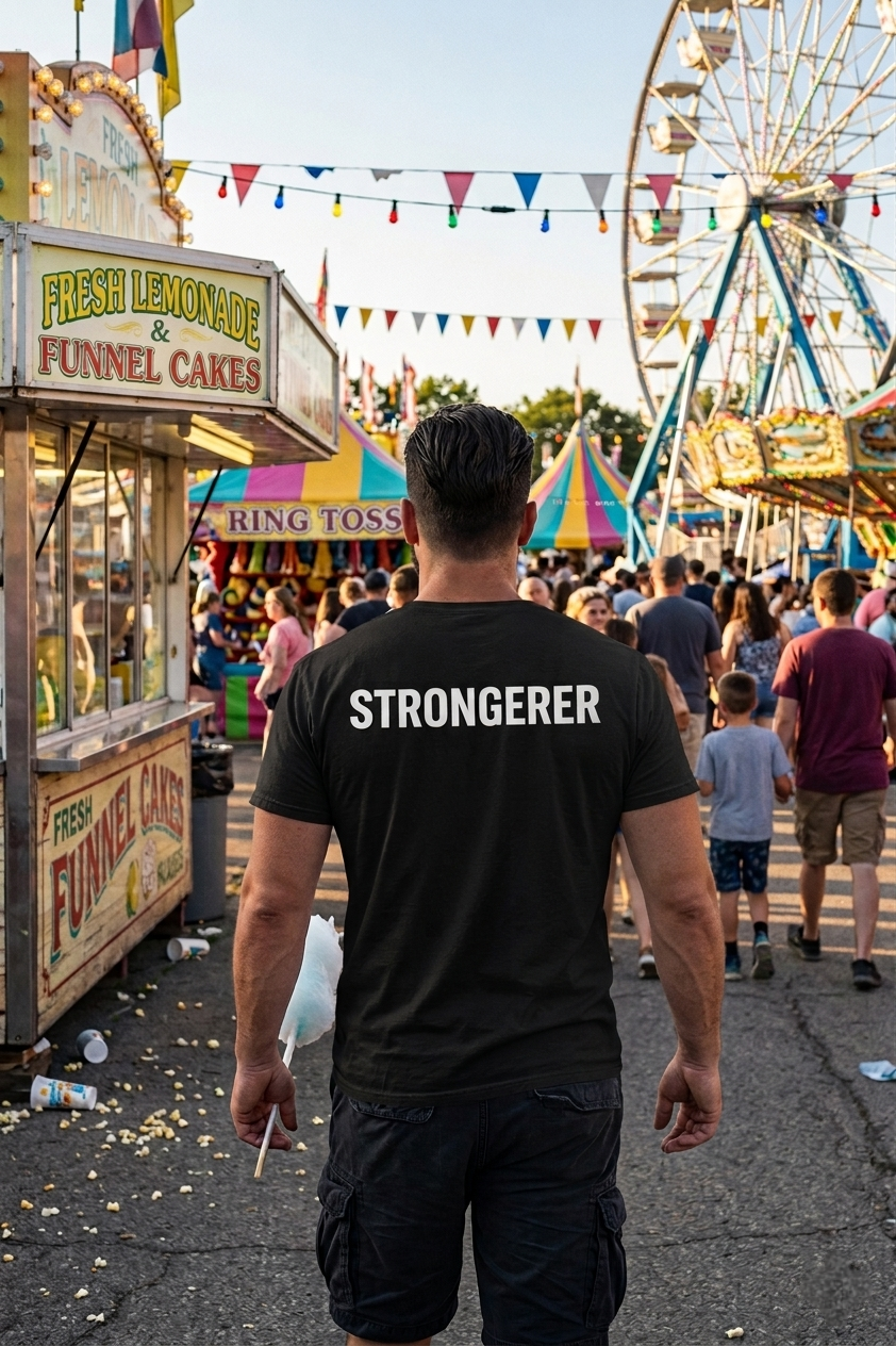 Strongerer t-shirt in the wild
