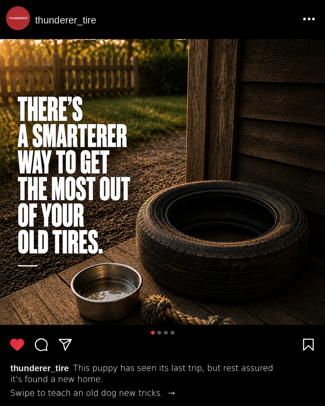 Thunderer tire dog bed — Reuse & Repurpose