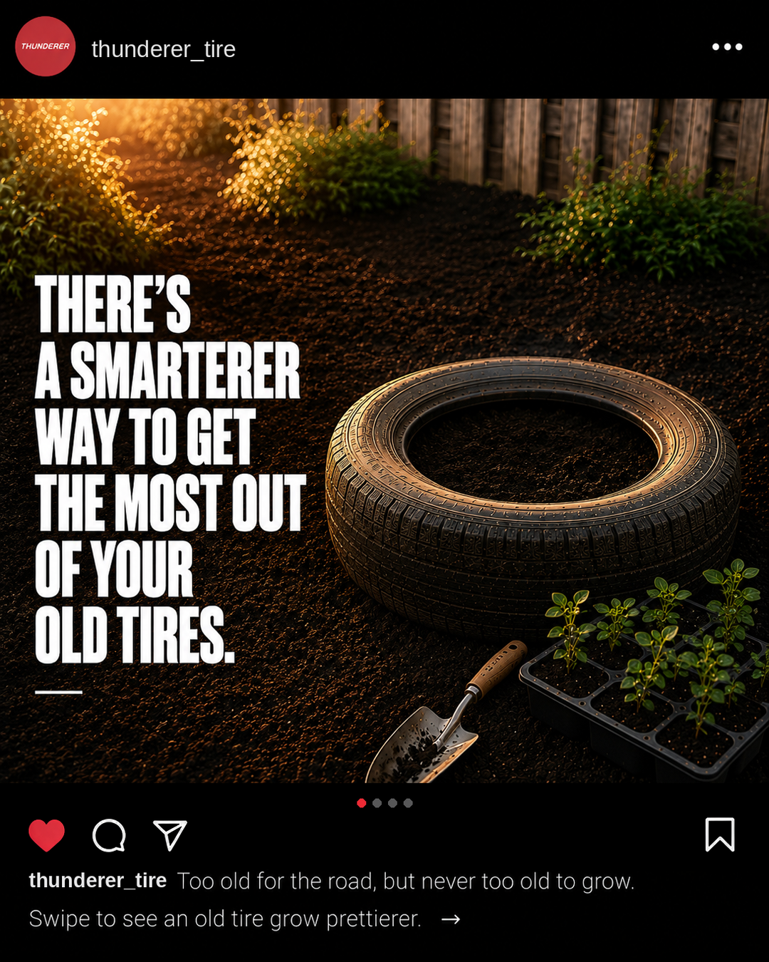 Thunderer tire planter — Reuse & Repurpose