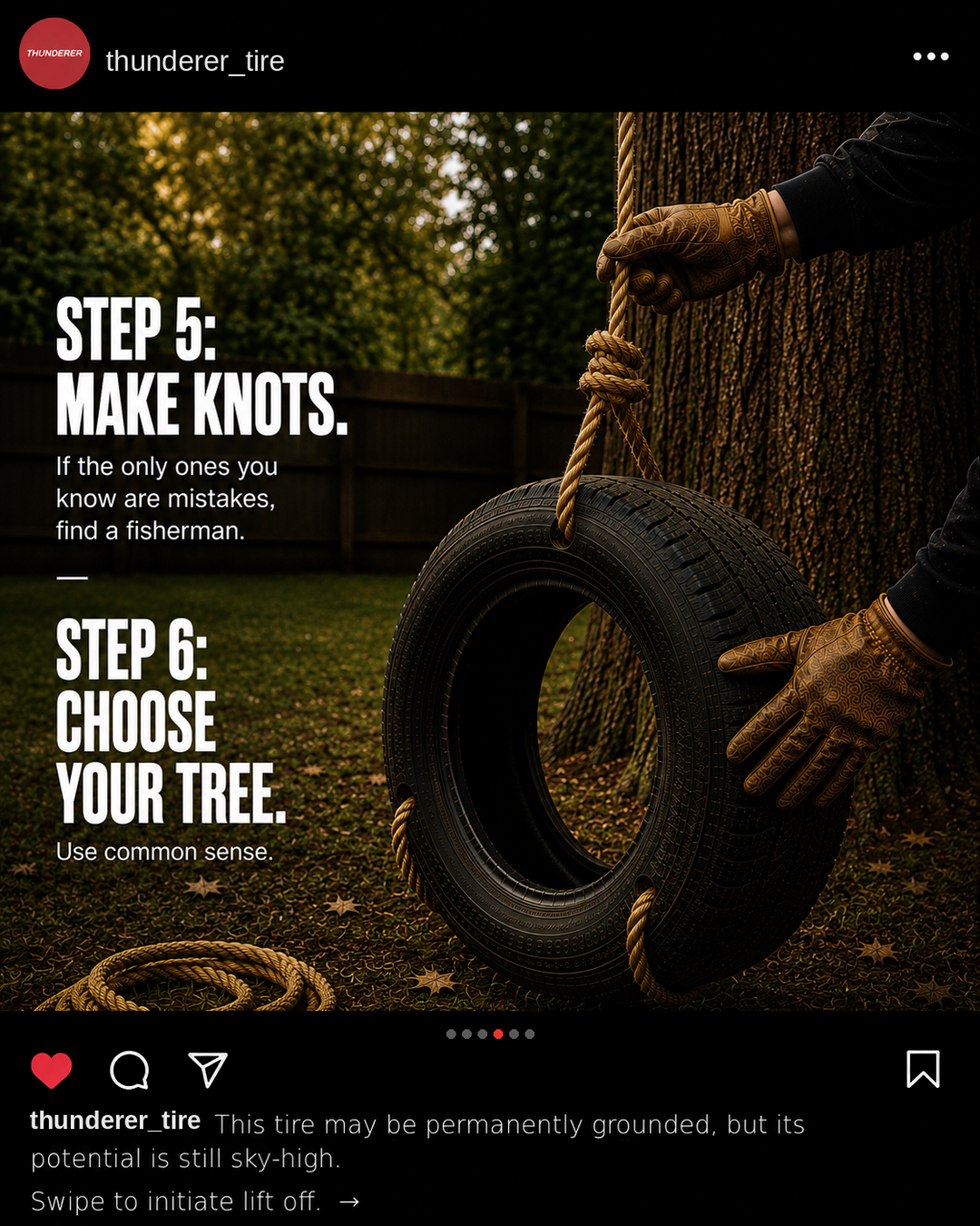 Step 5: Make knots. Step 6: Choose your tree.